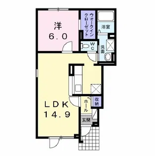 オーキッド【1階】の間取り