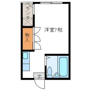 万葉カレッジハイツ【2階】の間取り