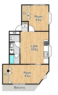 ソリッドウェーブ【3階】の間取り