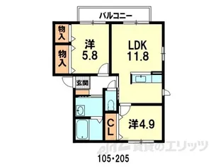 スピアーノ【1階】の間取り