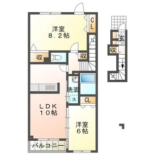 グランデ・ミロウ【2階】の間取り