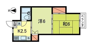 コーポ亀島【2階】の間取り