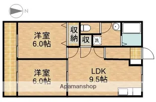 バームハイツ【3階】の間取り