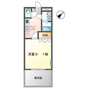 サンライズA棟【1階】の間取り