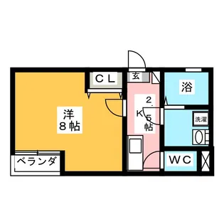 クレフラスト東北薬科大南【2階】の間取り