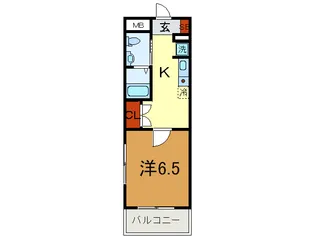 ハイツ大湊【4階】の間取り
