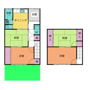 六田1丁目メゾネットの間取り