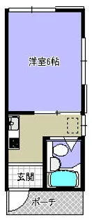 コーポオンリー【1階】の間取り