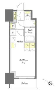 プライムメゾン中目黒【9階】の間取り