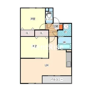2LDKの間取り画像