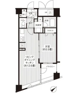 コスモリード新宿余丁町【1階】の間取り