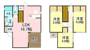 福岡県北九州市八幡西区上上津役1【一戸建】の間取り