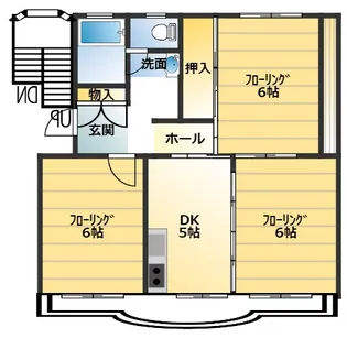サンライズ江間【3階】の間取り