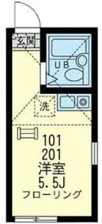 ユナイト寺前コーラルコースト【1階】の間取り