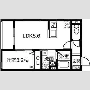 La Blanche【1階】の間取り