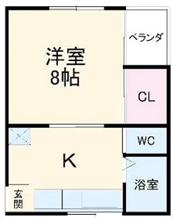 サンクススタジオ館林C棟【2階】の間取り