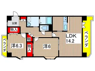 アークヒルズ徳重【3階】の間取り