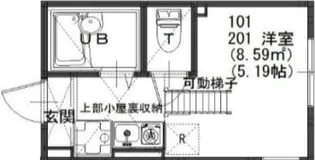 プライムテラス登戸B棟【2階】の間取り