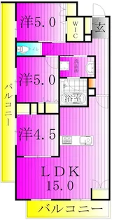 シャルマンおおたかの森【2階】の間取り