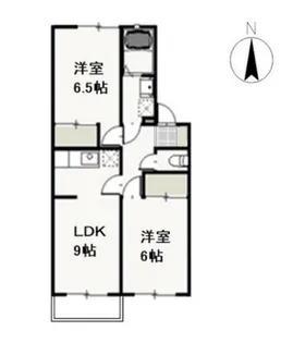 カーサ・ヴィーノ A【2階】の間取り