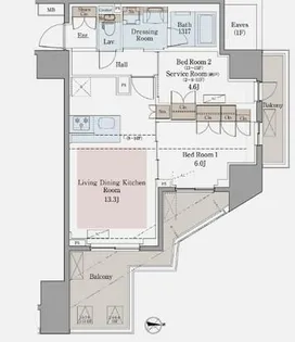 ラグゼナ八王子寺町【2階】の間取り