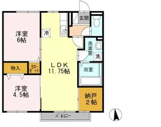 セジュールプルミエ A【2階】の間取り