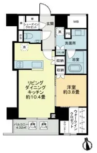 1SLDKの間取り画像