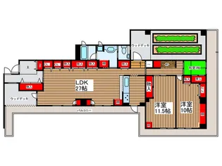 妙典オリモトハイツ【5階】の間取り