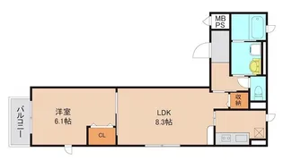 千葉県市川市関ケ島【アパート】の間取り