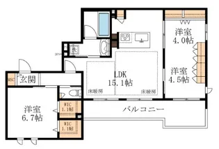 Premium Maison光【3階】の間取り