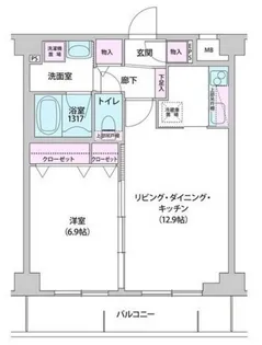 ウィステリア ヒルズ ナカムラ【4階】の間取り