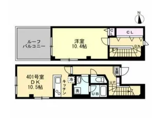 1LDKの間取り画像