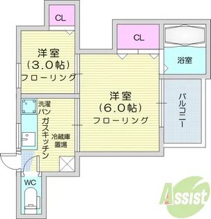 エコールF【2階】の間取り