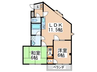 アジュール【3階】の間取り