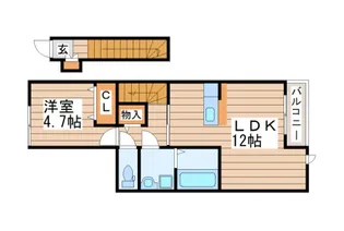 la u lea富沢【2階】の間取り