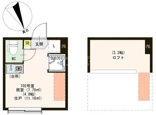 ヴェローナ平井【1階】の間取り