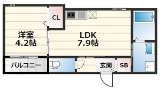 カサーディア加島3【1階】の間取り
