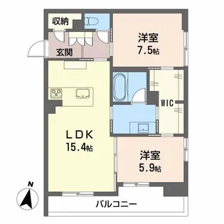 LUANA KAMISUGI【4階】の間取り