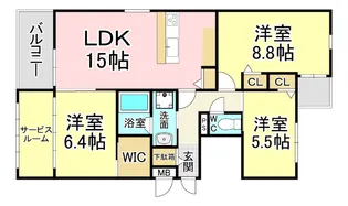 アズワン青葉【3階】の間取り