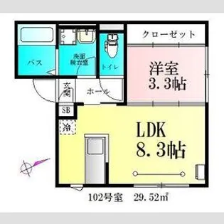 BAU宮城野原【1階】の間取り