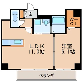 アースヒル東白壁【5階】の間取り