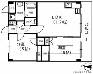 楽々園ハイツ【2階】の間取り