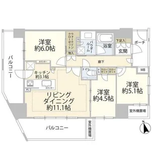 ヴィークコート赤塚新町【11階】の間取り