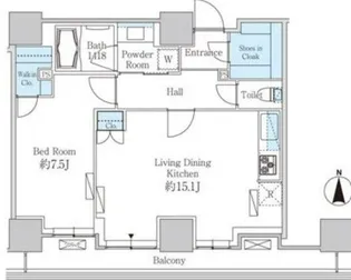 ベルファース芝浦タワー【26階】の間取り