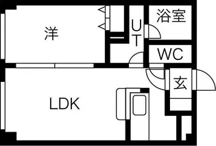 アムール東札幌【1階】の間取り