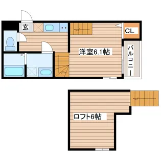 ハーモニーテラス旭ヶ丘VII【1階】の間取り