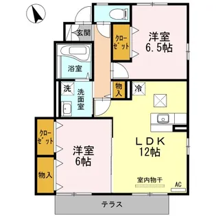 徳島県阿南市那賀川町工地【アパート】の間取り