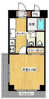 川浪ビル2【6階】の間取り