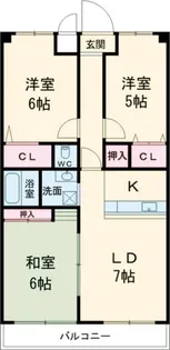 グランドパレスNSー2【2階】の間取り