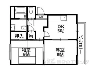 Kハイツ南彦根B棟【2階】の間取り